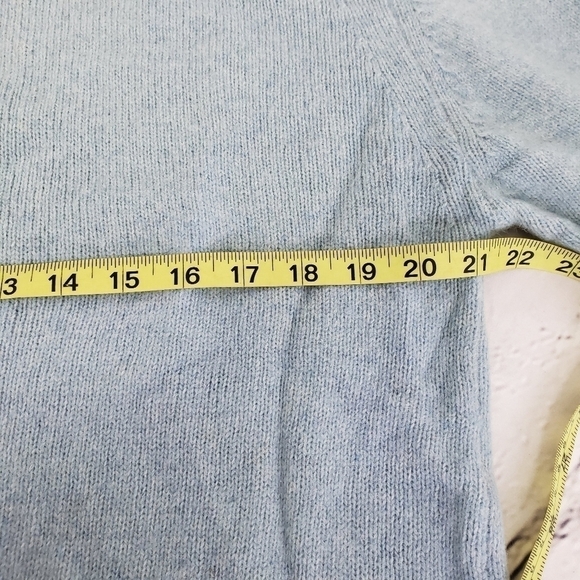 Vintage Sears Classics Wool Blend Sweater Mens M Unisex Light Blue VGUC - Picture 6 of 12